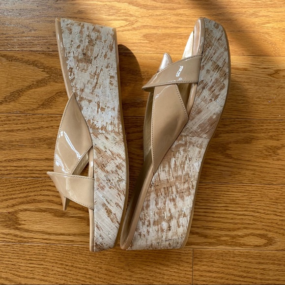 Stuart Weitzman wedged sandals. - Picture 5 of 9